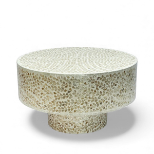 Mesa de Centro Hecha a Mano con Incrustaciones de Concha de Nácar, Mueble Decorativo para una Sala de Estar Elegante - Product Image 2