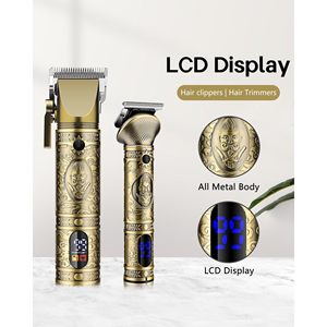 Tondeuses à cheveux sans fil professionnelles pour hommes, kit de coupe de cheveux avec source d'alimentation USB, ensemble de tondeuses à barbe pour hommes - Product Image 2