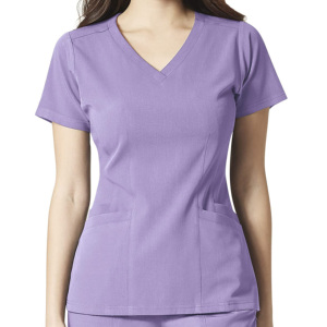 2024 Elastic Comfortable Custom Logo Polyester Hot Sale Doctor Uniforms Medical Clinic <b>Nursing</b> <b>Scrubs</b> Tops - Product Image 1