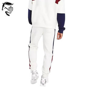 OEM personalizado 100% algodón acampanado bloque de color media cremallera de secado rápido transpirable polar ropa de calle chándales para hombres Premium - Product Image 5