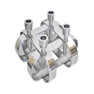 Bougeoir décoratif fait à la main Design moderne décoratif bougeoir en métal couleur argent pour fête de mariage - Product Image 1