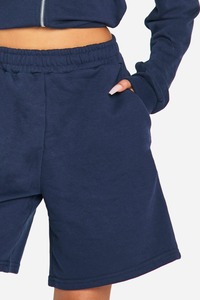 OEM Women High Waist Breathable Fitness <b>Shorts</b> OEM ODM Custom Logo Casual <b>Sweat</b> Heavyweight Fleece Streetwear Knee Length <b>Pants</b> - Product Image 3