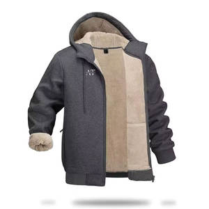 Chaquetas Sherpa protectoras cálidas de invierno con cuello levantado personalizado, chaquetas transpirables estándar de talla grande para hombre, chaquetas Sherpa al por mayor - Product Image 6