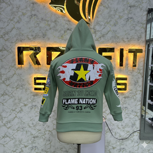 Sweat à capuche imprimé avec fermeture éclair, fabriqué en usine, fabriqué à bas prix, avec une belle qualité par le fabricant, design unique, sweat à capuche pour hommes - Product Image 5