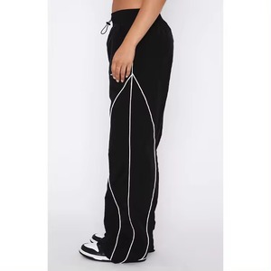 Joggers de mujer personalizados al por mayor: pantalones de chándal acampanados de otoño con bolsillos, cordones de algodón - Product Image 5