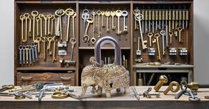 Cadenas en laiton-Serrure avec clés-Fonctionnement fonctionnel-Laiton fabriqué (Padlock-01ZU) - Product Image 6