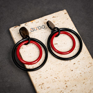 Pendientes Vintage hechos a mano de Vietnam, cadena roja de 4mm y 5mm, nuevo diseño personalizado, venta al por mayor, accesorios de moda más vendidos - Product Image 3