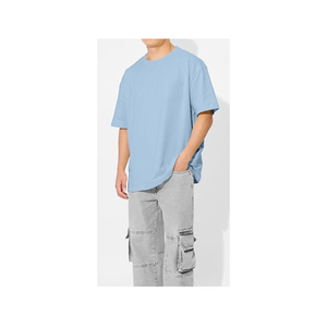 T-shirts décontractés surdimensionnés élégants pour hommes avec logo personnalisé - Vente en gros auprès des fabricants de vêtements du Pakistan - T-shirts courts coupe carrée pour hommes - Product Image 6