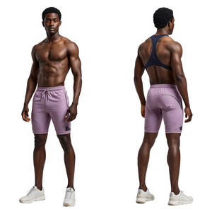 Pantalones Cortos Deportivos para Hombre, Color Lavanda Empolvado, Fabricación Personalizada, Ligeros, Rendimiento Atlético, Ropa Deportiva - Product Image 1