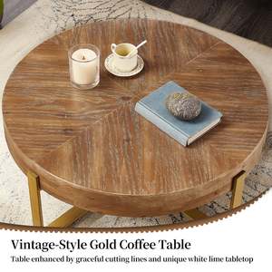 ชุดโต๊ะกาแฟไม้ทันสมัยปรับแต่งได้ตามต้องการมีขนาดแตกต่างกันและเสร็จสิ้นการผสมโลหะสำหรับห้องนั่งเล่นตามต้องการ - Product Image 2