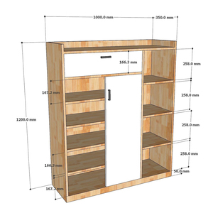Zapatero Minimalista de Madera Natural con Estantes de Almacenamiento Integrados KG68068 para Muebles de Sala de Estar - Product Image 6