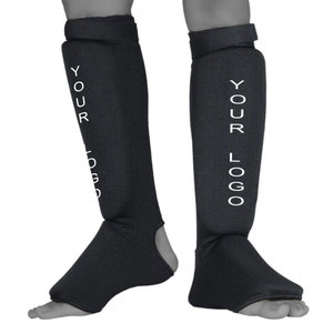 Professional Elastic Fabric Muay Thai <b>Shin</b> Guards Full Leg & Instep Protection <b>Pads</b> MMA <b>Kickboxing</b> Sparring Martial Arts - Product Image 4