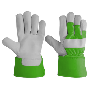 Gants de travail de sécurité canadiens fluorescents de qualité supérieure en cuir de vachette Gants de travail confortables en cuir industriel - Product Image 4