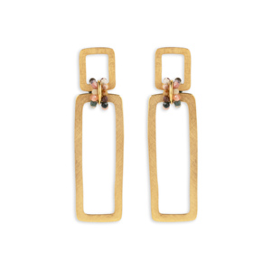 CUCOCUCA YXQ E361 Acciaio inossidabile placcato oro con pietra naturale Squisiti orecchini pendenti adatti per l'uso quotidiano e per feste/eventi - Product Image 1