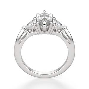 Bague à trois pierres Moissnaite Marquise Cut - Product Image 2