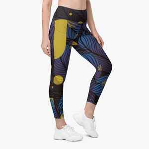 Venta al por mayor de moda Leggings estampados Mujeres Yoga Pantalones Elástico de cintura alta Slim Fit Secado rápido Transpirable Gimnasio Fitness Medias - Product Image 5