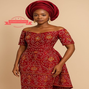 Handmade đẹp Phi quần áo ăn mặc cho đám cưới thêu vải lấy cảm hứng từ Ấn Độ Giá Trị Lớn trong lành - Product Image 1