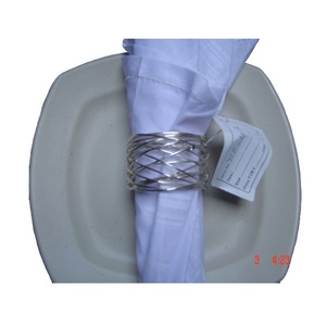 Accessoires de vaisselle Porte-serviette Mariage Argent Plaqué Moderne Rond de serviette Art à la main Argent Plaqué Finition Rond de serviette - Product Image 5