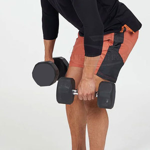 กางเกงขาสั้นออกกำลังกายทำเองได้พร้อมพิมพ์ลายนูนโลโก้สไตล์ลำลองตาข่ายและผ้าฝ้ายตกแต่งลายพื้นสำหรับวิ่ง - Product Image 4