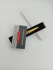 Vente en gros de pinces à sourcils couleur or plasma de qualité supérieure pince à épiler à pointe pointue inclinée - Product Image 2