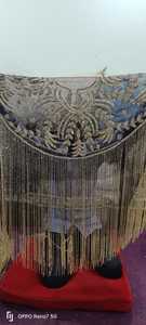 Robe de soirée élégante de style burlesque, longueur ras du sol, col en V, soutien-gorge intégré, broderie droite, perles, paillettes, perles naturelles - Product Image 3