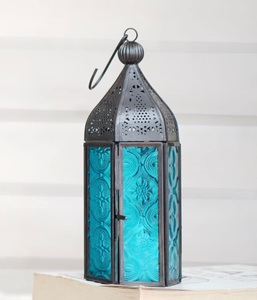 Lanterne marocaine en métal décorative de qualité unique de couleur personnalisée pour la maison dessus de table fait à la main lanterne marocaine en métal de fantaisie - Product Image 5