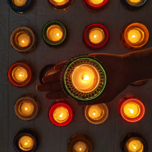 Coloré thé lumière bougeoir à la mode nuit fête décor mariage décoration Festival événement indien articles décoratifs pièce maîtresse - Product Image 3