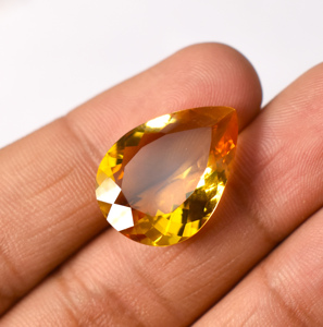 Citrino Natural Facetado en Forma de Pera de Madeira 25X17 mm 15.20 Quilates - Product Image 5