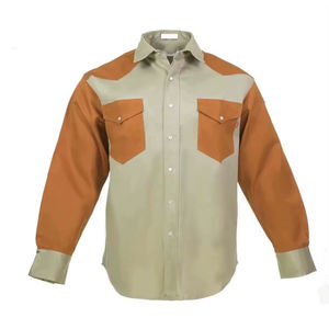 Chemise de travail de sécurité en gros, deux tons, bande réfléchissante, haute qualité, pour hommes, 100% polyester, séchage rapide, respirante, anti-UV - Product Image 5