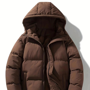 Chaqueta acolchada para hombre, aislante, cómoda, cálida, con relleno, cortavientos, impermeable, abrigo de invierno, diseño elegante, estampado personalizado - Product Image 1