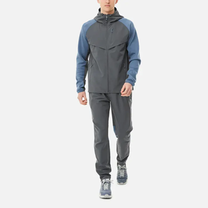 Vente en gros de survêtement de jogging imprimé à capuche 100% polyester pour homme, veste zippée coupe-vent, costume streetwear personnalisé, grande taille - Product Image 4