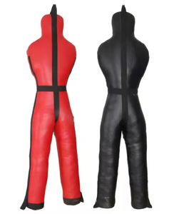 Mannequin de grappling BJJ robuste sur pied avec base remplissable d'eau/sable anti-basculement pour entraînement aux soumissions/lancer, étui en cuir vide - Product Image 5