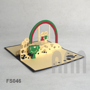Custom 3D Pop-Up Birthday Greeting <b>Card</b> Offset Printing Paper Material Valentine's Day Souvenir for Friendship <b>Rainbow</b> Themes - Product Image 3