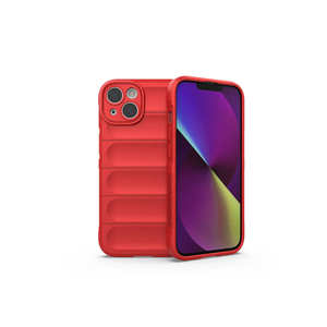 Funda Protectora de Silicona TPU Suave con Patrón Étnico para iPhone 14 13 Pro Max, Diseño de Parte Trasera Hueca, Color Rojo - Product Image 1