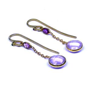 Boucles d'oreilles en tourmaline quartz rose faites à la main en argent sterling 925 style de célébrité ensemble de boucles d'oreilles élégantes classiques - Product Image 1