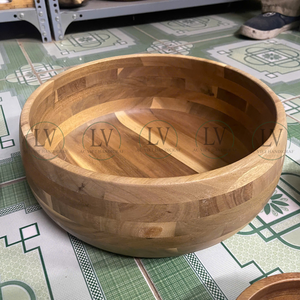 Ustensiles de cuisine du Vietnam en gros bol en bois d'acacia plats pour restaurants saladiers en bois vaisselle de fête bon prix - Product Image 2