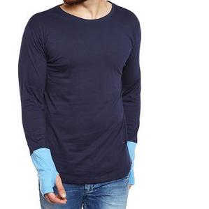 Camisas de Manga Larga de Doble Capa para Hombre, Diseño Sólido, Ecológicas, de Secado Rápido, Transpirables, de Spandex/Poliéster, Franela, al por Mayor - Product Image 1