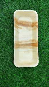 Bandeja rectangular ecológica desechable de 26x11 pulgadas, placa de hoja de palma de areca natural - Product Image 6