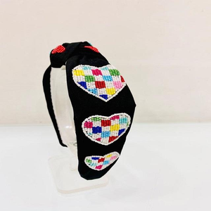 Bandeaux perlés personnalisés avec nom, ornés à la main à l'indienne, noués, derniers modèles de bandeaux perlés en riz en gros - Product Image 3