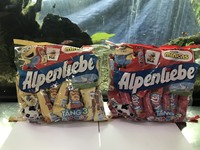 Sac de bonbons à la sucette au caramel Alpenlieb en gros 36pcs x 10g Saveurs de fruits Bonbons à la sucette durs Collations dures Bonbons prix bon marché