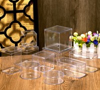 Boîte à gâteau carrée transparente en PS de qualité alimentaire DK Brand, avec couvercle à clipser, en matériaux recyclés, logo personnalisé, pour sucre et aliments pour bébés