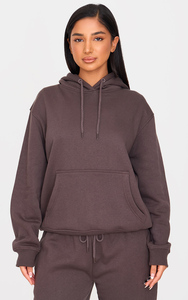 Logo personnalisé 100% coton charbon goutte épaule femmes sweat à capuche oversize anti-rides et respirant sweats à capuche femmes sweat à capuche zippé - Product Image 2