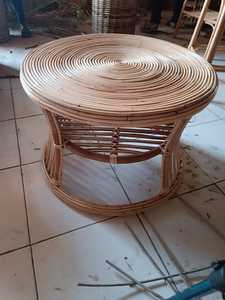 Mesita de noche étnica hecha a mano de ratán natural para sala de estar al aire libre Hotel apartamento uso exterior muebles comerciales - Product Image 2