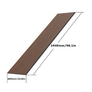 Panneau mural acoustique à lattes <span class=keywords><strong>de</strong></span> <span class=keywords><strong>bois</strong></span> décoratives au design contemporain PET insonorisant pour appartements hôpitaux hôtels écoles villas - Product Image 2