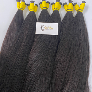 Extensions de cheveux humains vierges vietnamiens, cheveux naturels lisses non traités, cuticules alignées, cheveux bruts en vrac, Cabello Humano - Product Image 2