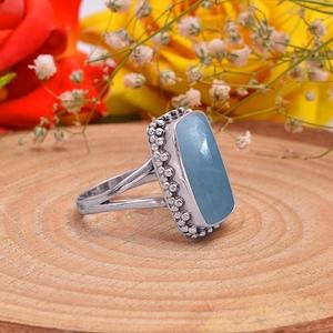 Anillo de boda al por mayor hecho a mano, anillo de joyería fina para niñas y damas, Angelita natural en anillos de plata esterlina 925 sólida - Product Image 2