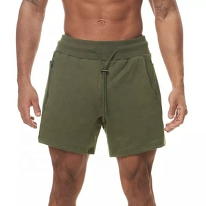 Ropa de entrenamiento para correr para hombre, pantalones cortos de gimnasio con bolsillos, Logo personalizado, de algodón, para Fitness y Yoga - Product Image 4