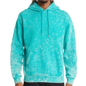 Sweat à capuche d'hiver lavé à l'acide pour hommes sur mesure avec impression de conception personnalisée séchage rapide respirant 100% coton polaire en gros - Product Image 2