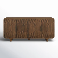 Buffet en bois de manguier massif fabriqué à la main portes design de flûte polyvalent maison bar ferme salle à manger salle de bain chambre hôpital école