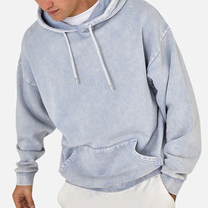 Sweat à capuche pour homme, style délavé à l'acide, vêtements pour homme, vêtements décontractés, sweat à capuche en coton mélangé de base avec sweat à capuche délavé à l'acide personnalisé pour homme - Product Image 4